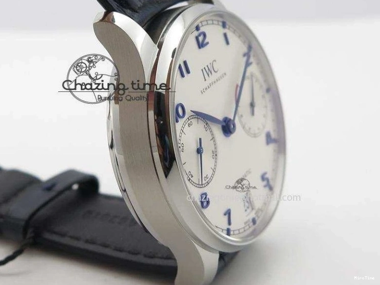 MIROTIME 0711 EasyCare Portuguese Real PR IW500705 ZF 1:1 Best Edition On Blue Leather Strap A52010 V 7310